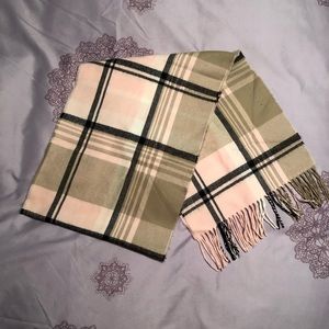 Pink plaid scarf
